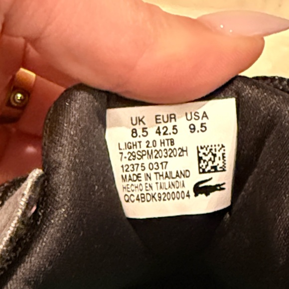 Lacoste Light 2.0 HTB Sneakers Black White Size 9.5 NIB - Picture 11 of 11